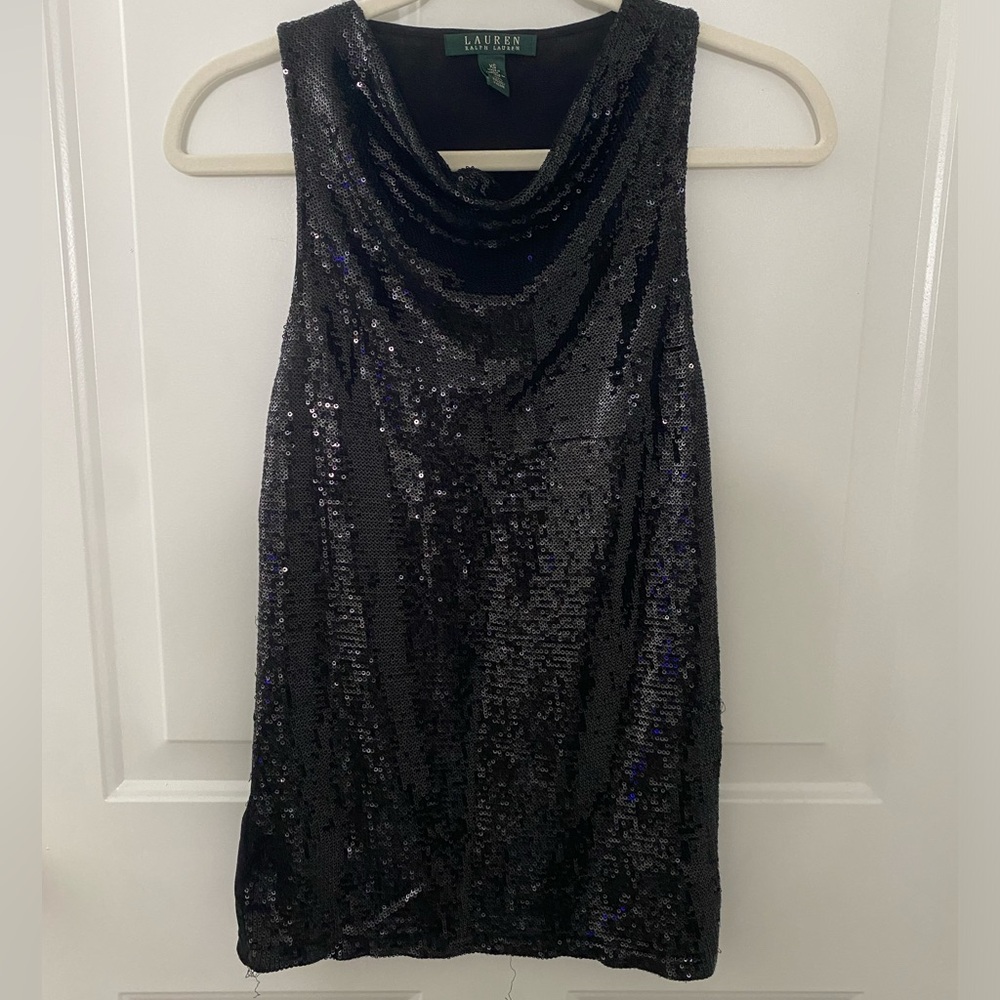 Black sequin blouse